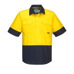 Hi-Vis Lightweight Contrast 1/2 Button Class D Shirt S/S (MC802)