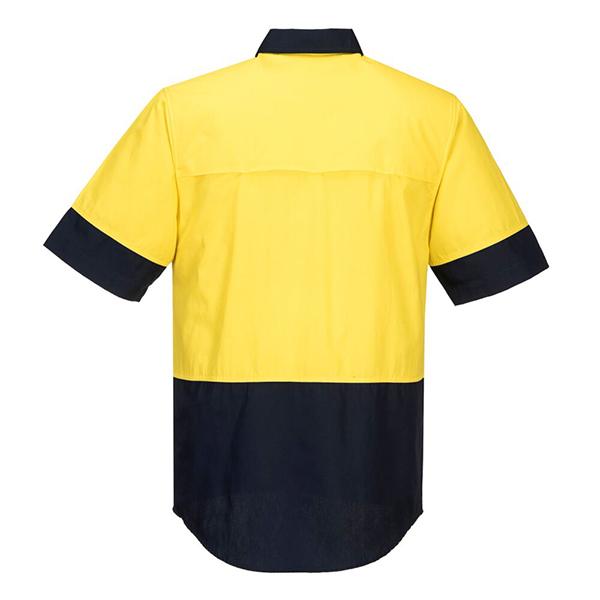 Hi-Vis Lightweight Contrast 1/2 Button Class D Shirt S/S (MC802)