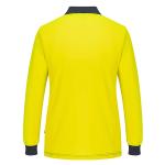 Hi-Vis Womens Cotton Comfort D Contrast Polo L/S(ML213)