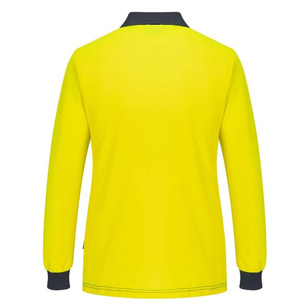 Hi-Vis Womens Cotton Comfort D Contrast Polo L/S(ML213)